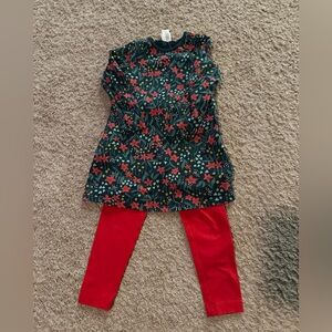 Hanna Andersson Green Floral Dress